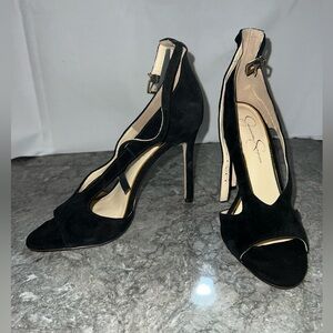 Jessica Simpson Black Suede Heels 8.5 in style Jasta